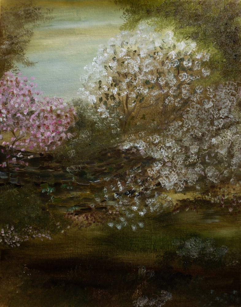 Vårblomstrande trädgård av Emily Tingey