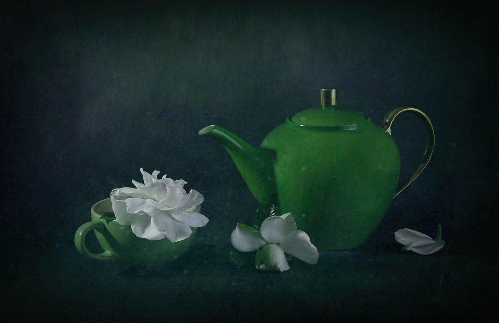 Grön tekanna Gardenia av Fangping Zhou