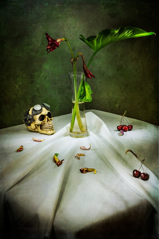 Gothic Skull Vanitas av Felice Angelino