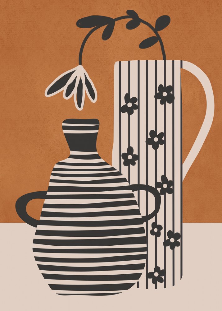 Boho-vaser och blommor av Flow Line
