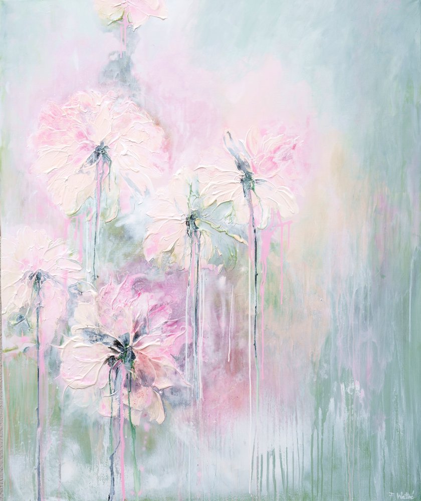 Mjuka pastellblommor av Françoise Wattré