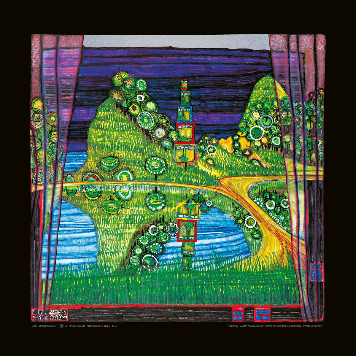 Antipodiska ön av Friedensreich Hundertwasser