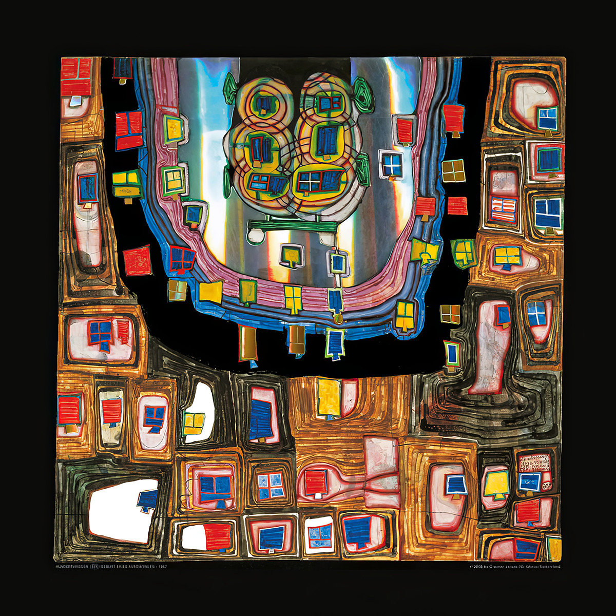 En bils tillkomst av Friedensreich Hundertwasser