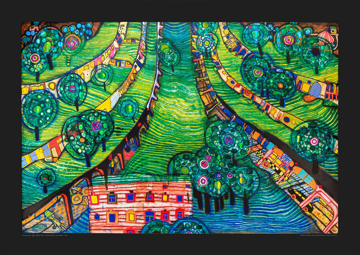 En grön stad av Friedensreich Hundertwasser