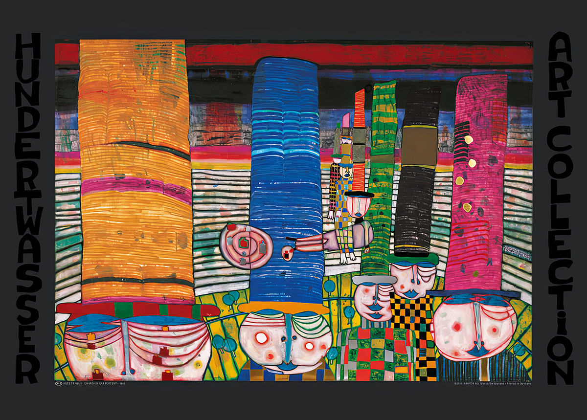 Att bära hattar av Friedensreich Hundertwasser