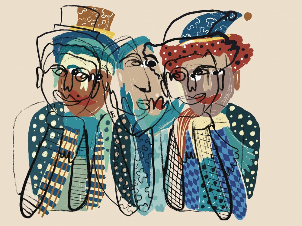 Fantasifulla abstrakta figurer av GIovanna Gil Alves