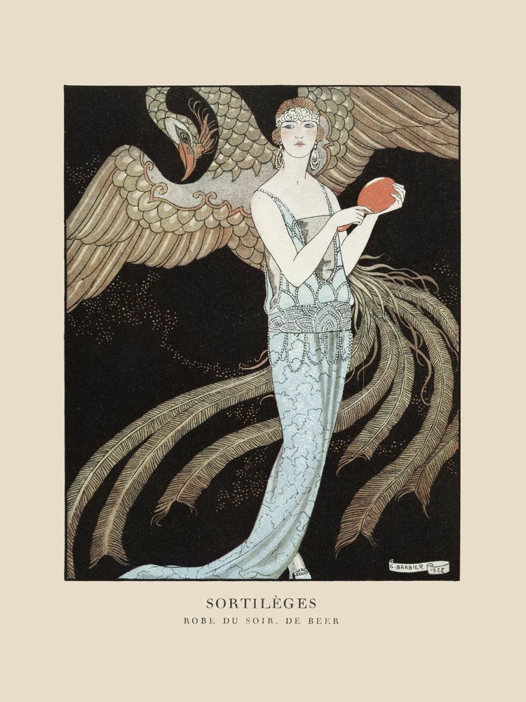 Sortilèges Evening Dress, De Beer (1922) av George Barbier av George Barbier