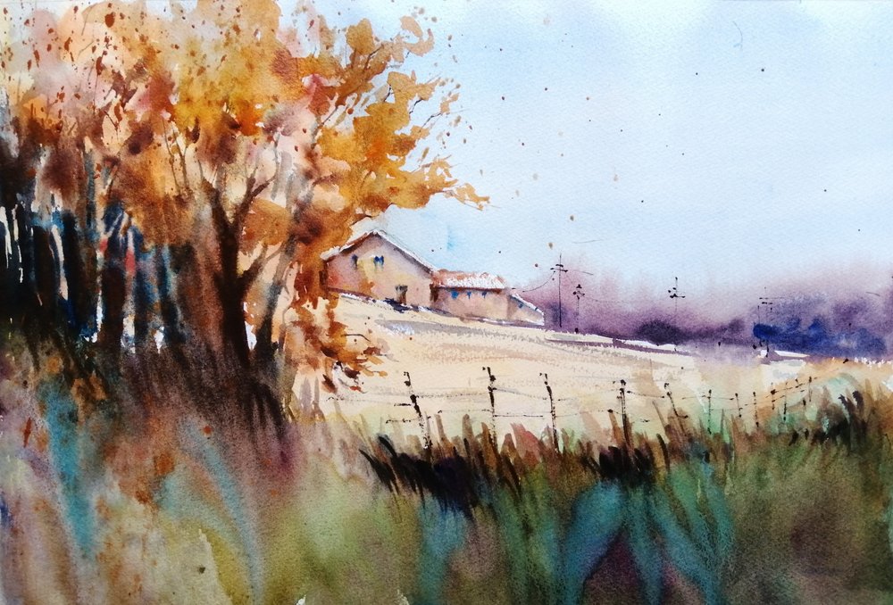Autumn Hillside Farm av Giorgio Gosti