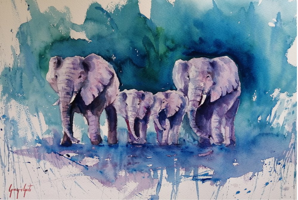 Familjen Blå Elefant av Giorgio Gosti
