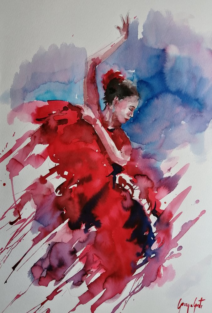 En passionerad flamencodansare av Giorgio Gosti