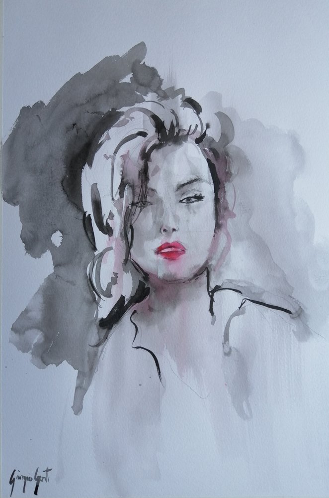 Red Lips Gaze av Giorgio Gosti