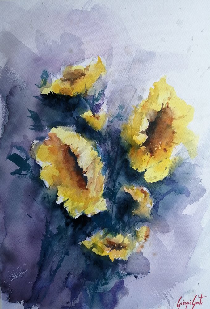 Ljusa gula blommor av Giorgio Gosti