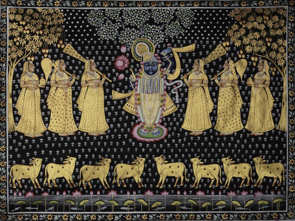 Den gudomlige Krishna och gopis av IMAGINEERS STUDIO