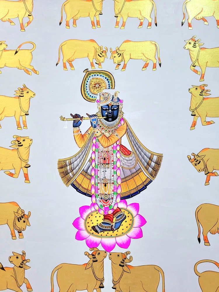 Krishna bland gyllene kor av IMAGINEERS STUDIO