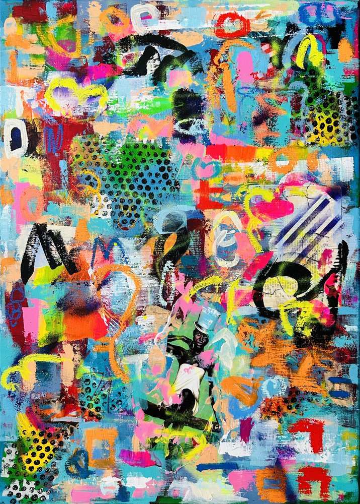 Livfull abstrakt graffiti av Irene Chua
