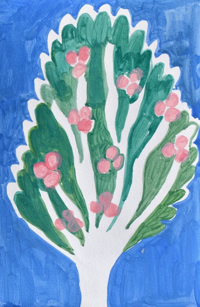 Rosa blommande träd av Iria Fernandez