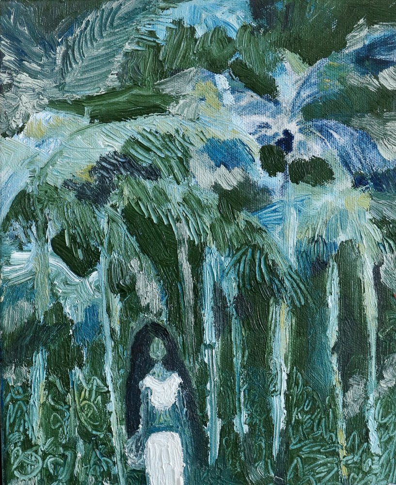 Kvinnan i den tropiska skogen av JMF FINE ART