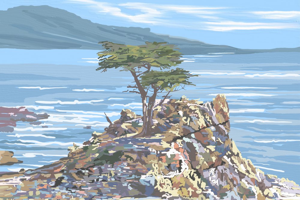 Lone Cypress Ocean Cliff av Jenna Alheit