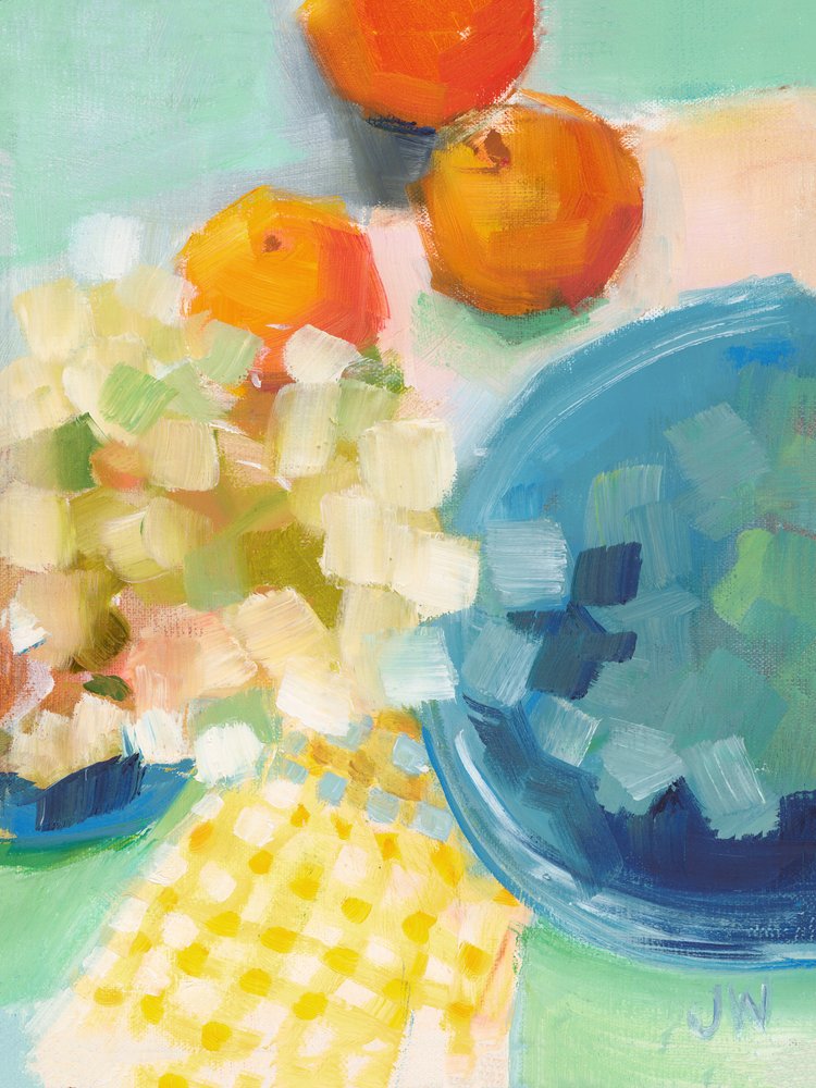 Apelsiner och hortensia av Jenny Westenhofer