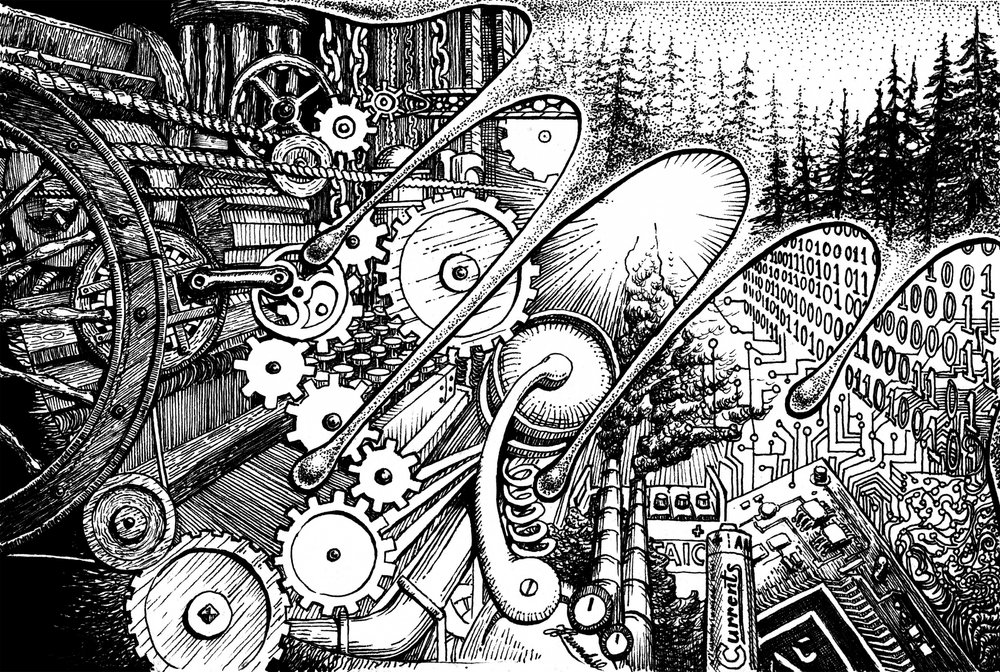 Steampunk Digital Forest av Johan Liewendahl