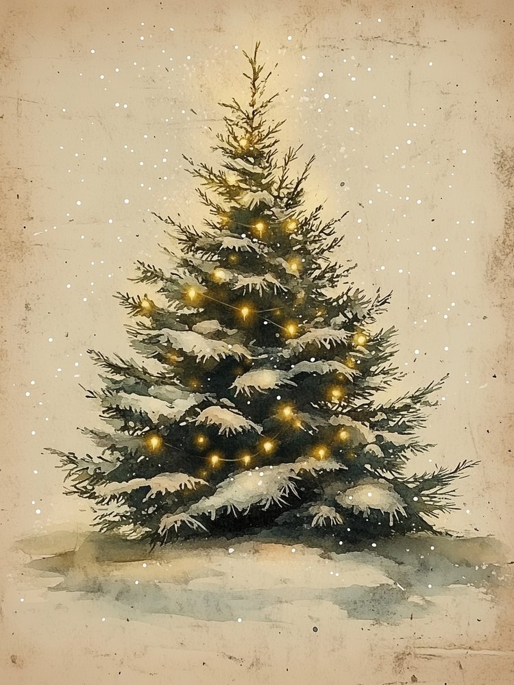 Snöklädd julgran av Jolly and Dash