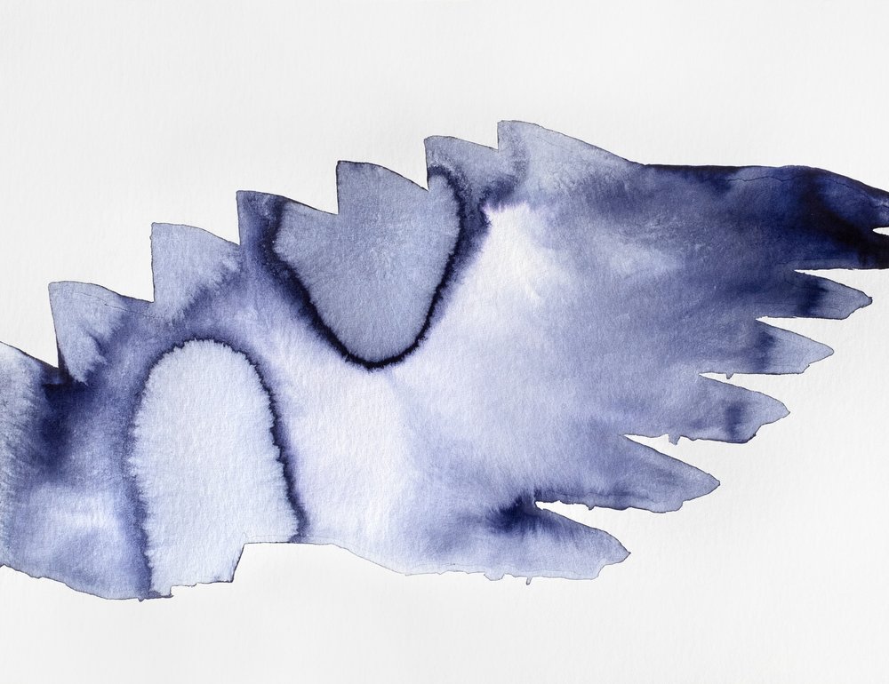 Flytande indigo-akvarellfärg av Joshua Hoskins