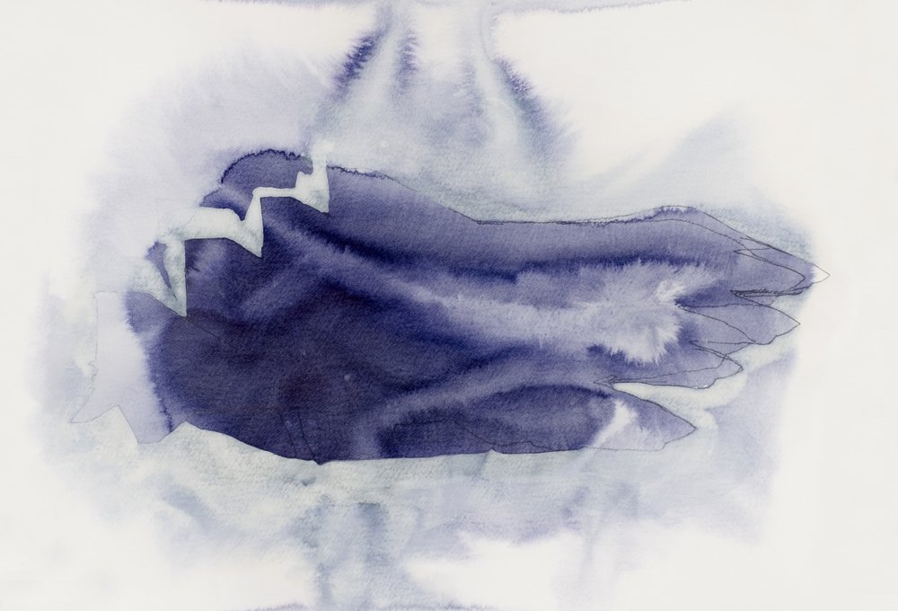 Mjuk indigo – abstrakt av Joshua Hoskins