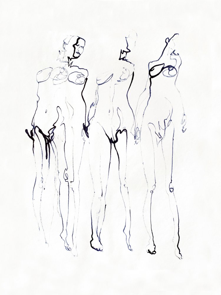 Tre eleganta figurer av Joshua Hoskins