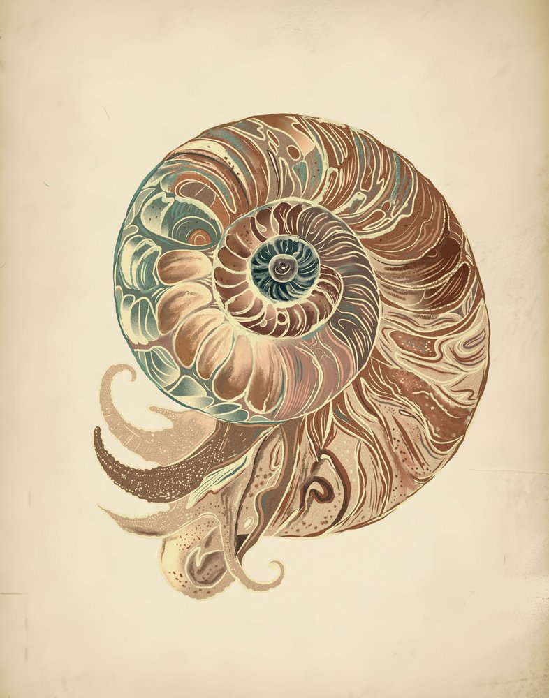 Elegant nautilusskal av Josie George