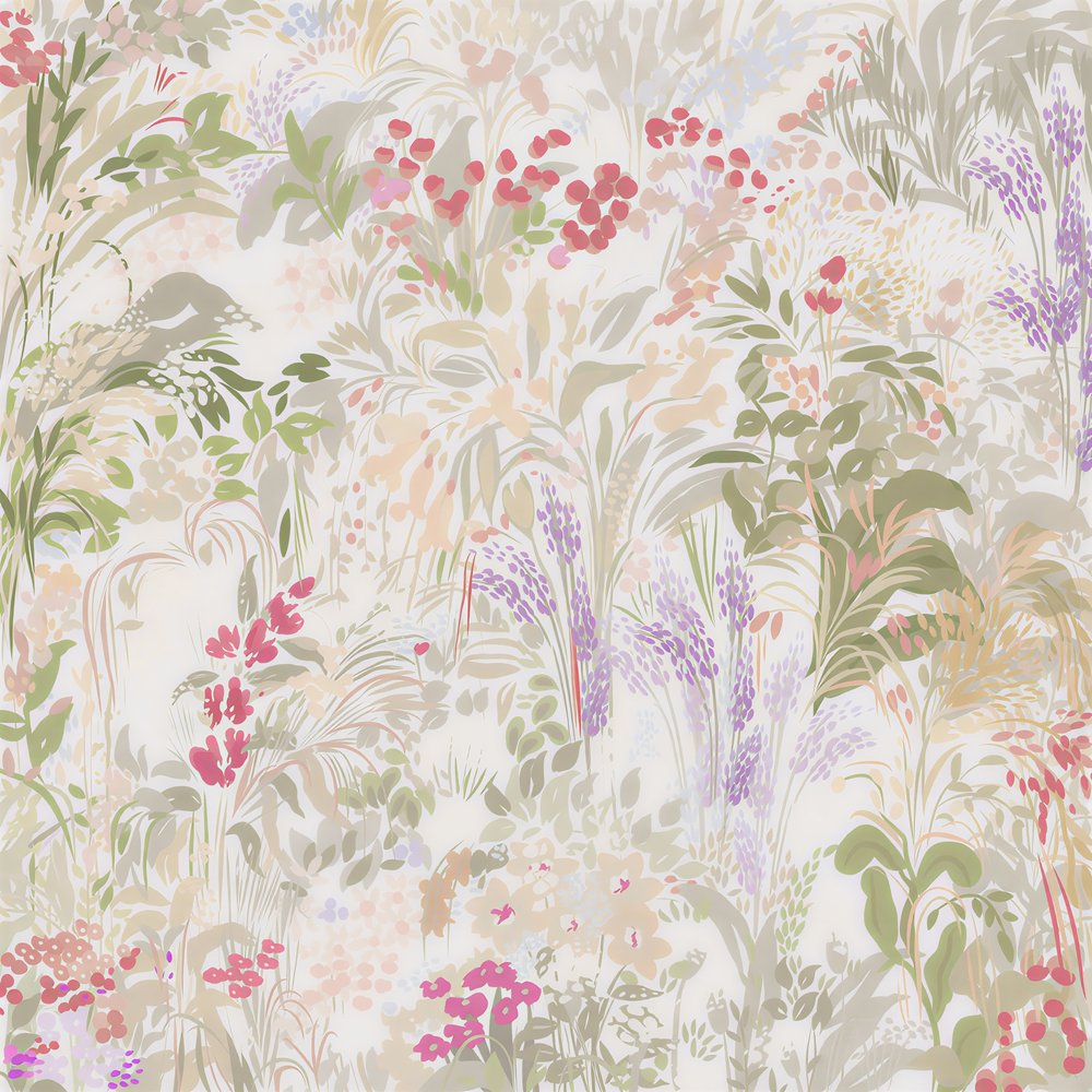 Pastellfärgade blommor i trädgården av Josie George