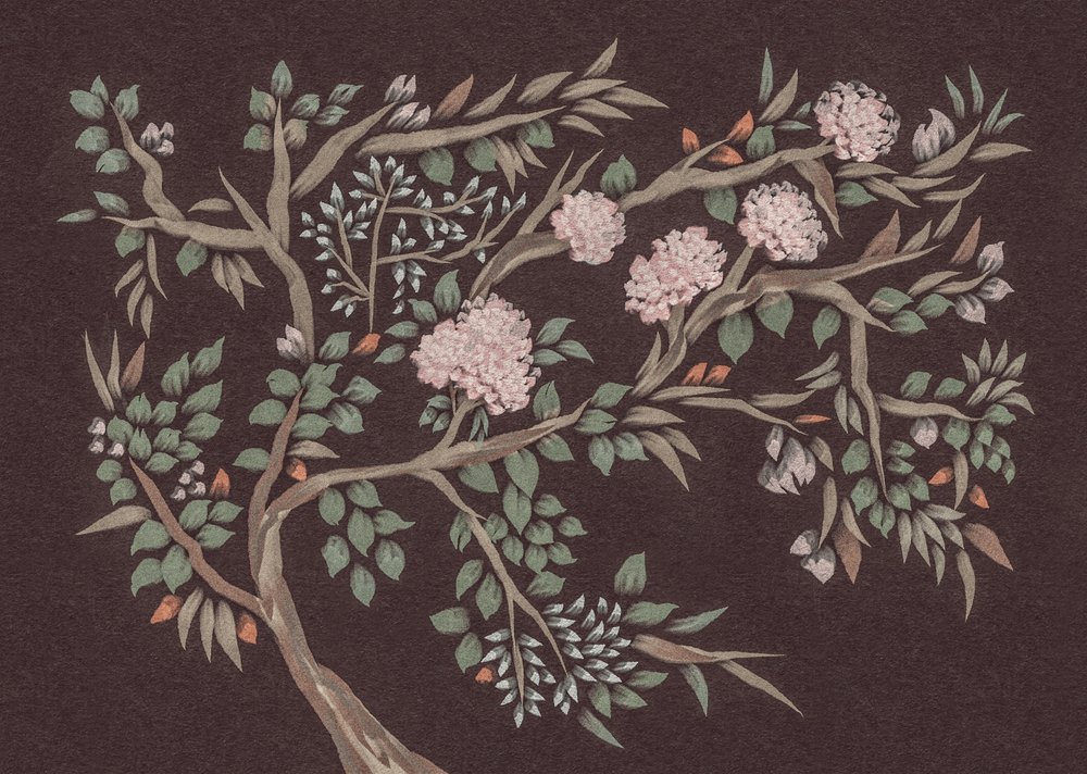 Rosa blommande träd av Josie George