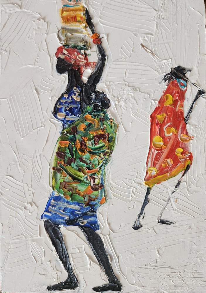 Livfulla afrikanska figurer av Jukyong Park