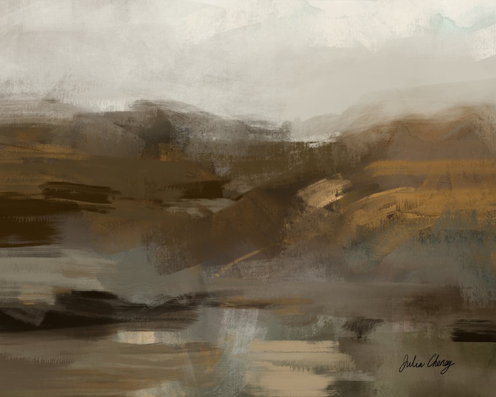 Landskap i Misty Mountain av Julia Cheney