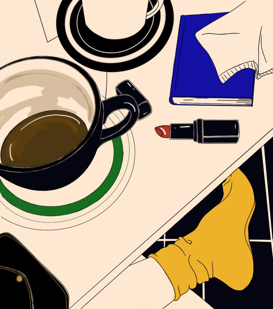 En avslappnad kaffestund av Juliana Kokolari