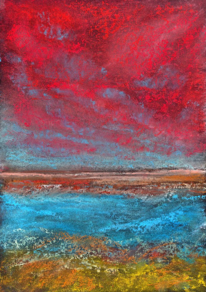 Dramatiskt himmelsblått vatten av Justyna Jaszke
