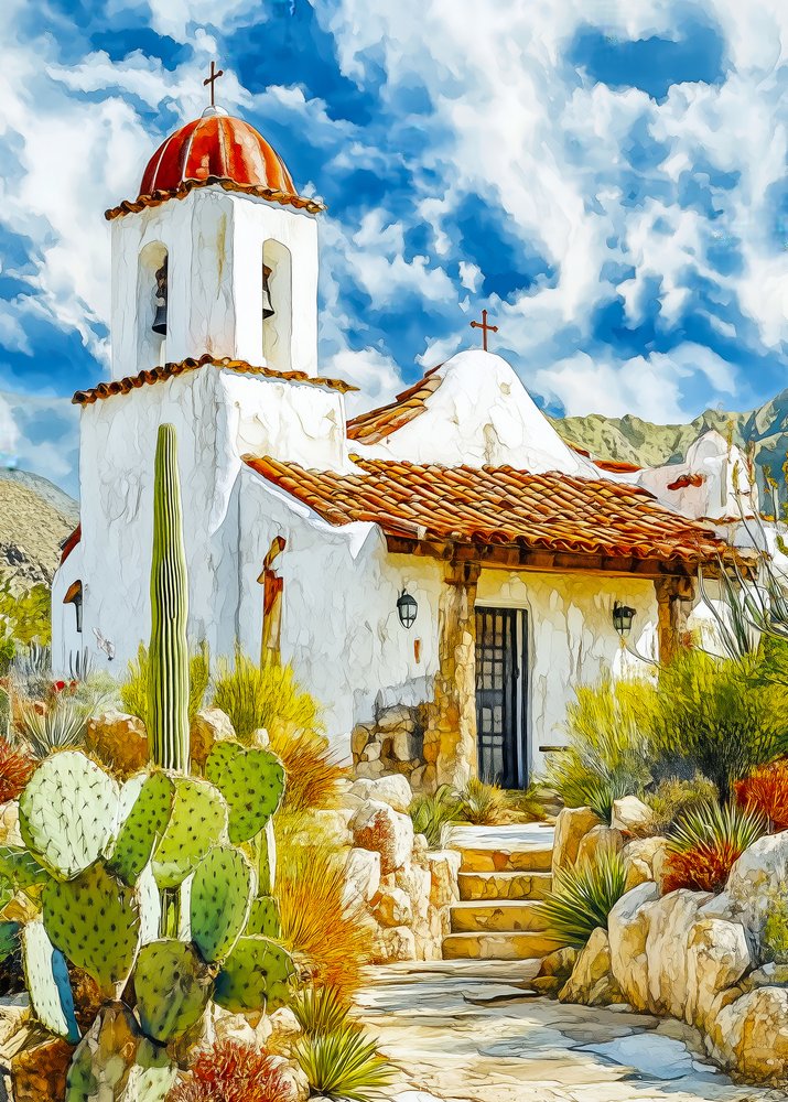 Den fridfulla Adobe Mission av Justyna Jaszke