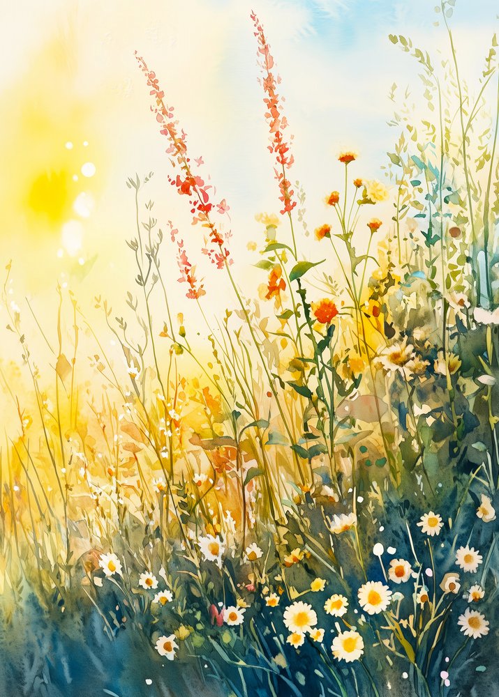 Färgglada ängsblommor av Justyna Jaszke