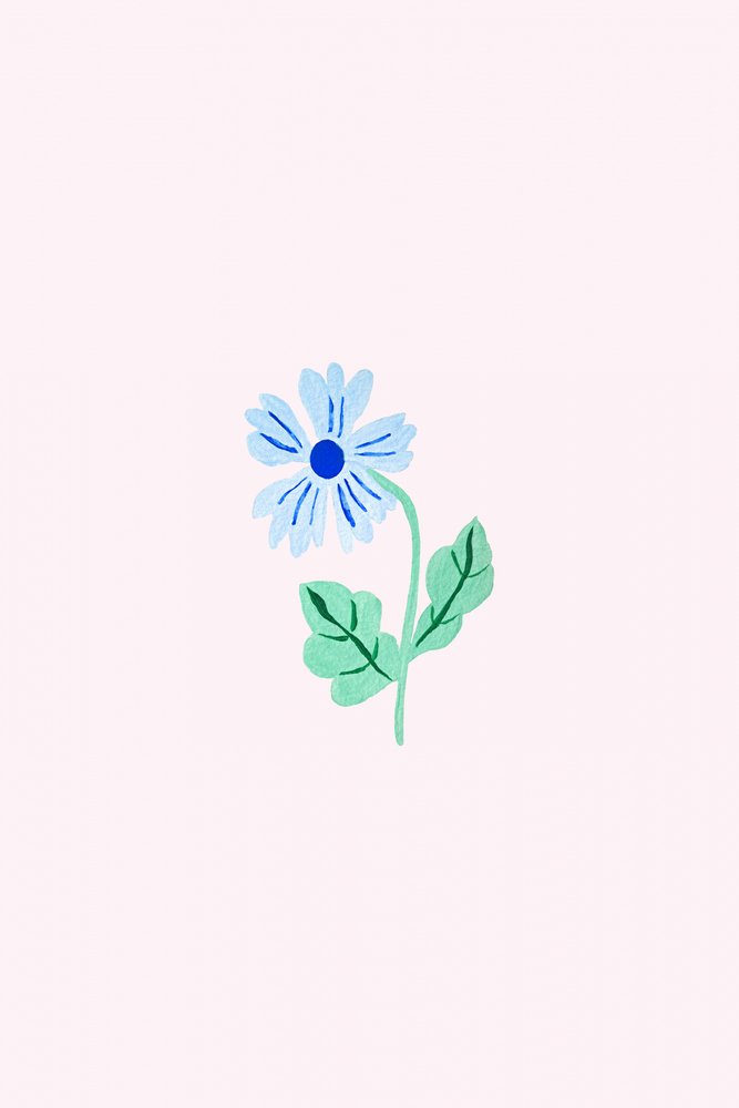 En delikat blå blomma av Karen Menzenbach