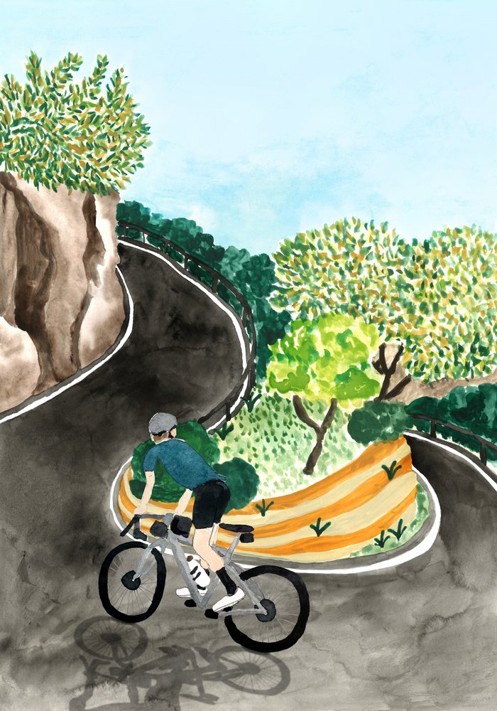 Cykelutflykt i vacker bergsmiljö av Karen Menzenbach