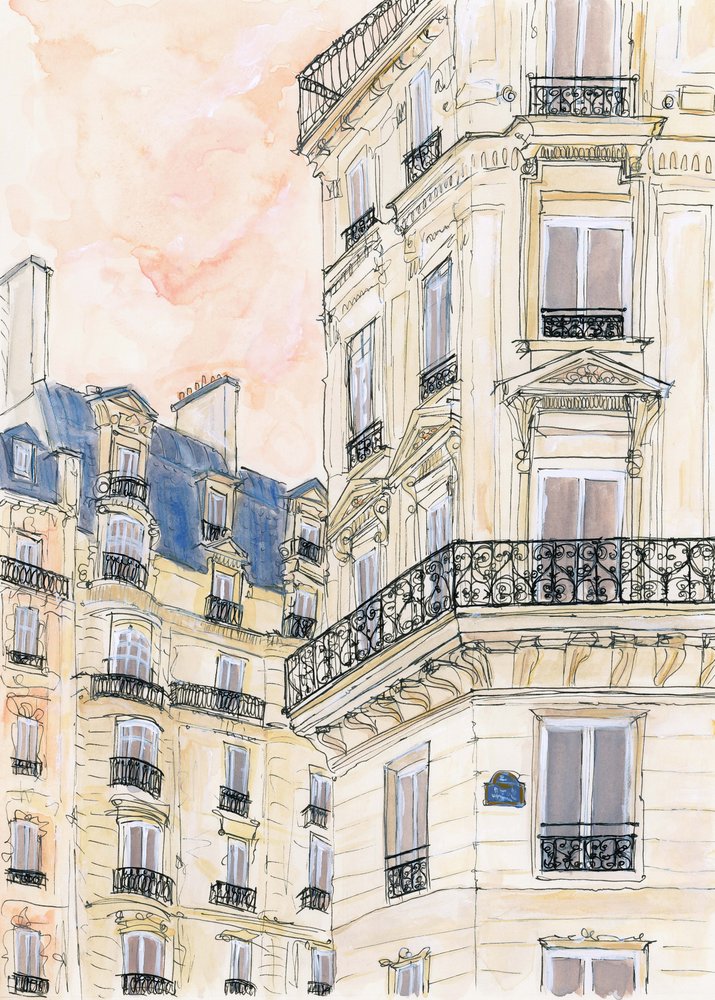 Ett gathörn i Paris av Katharina Puritscher