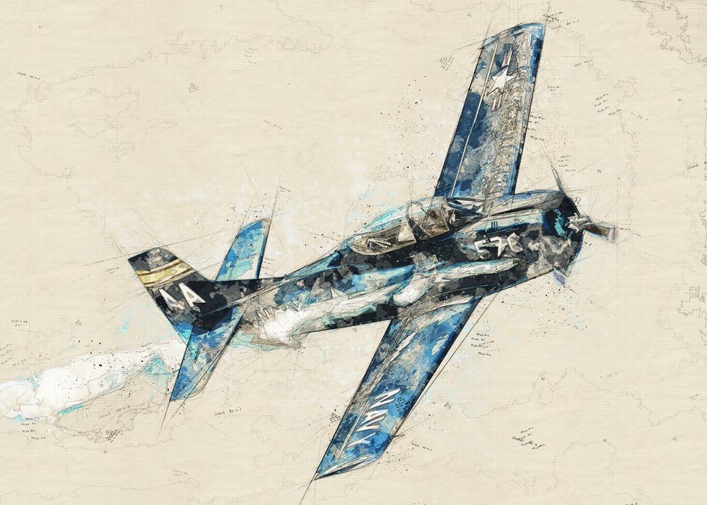 Blue Warbird Flight av Lembayung senja studio [Vintage Poster]