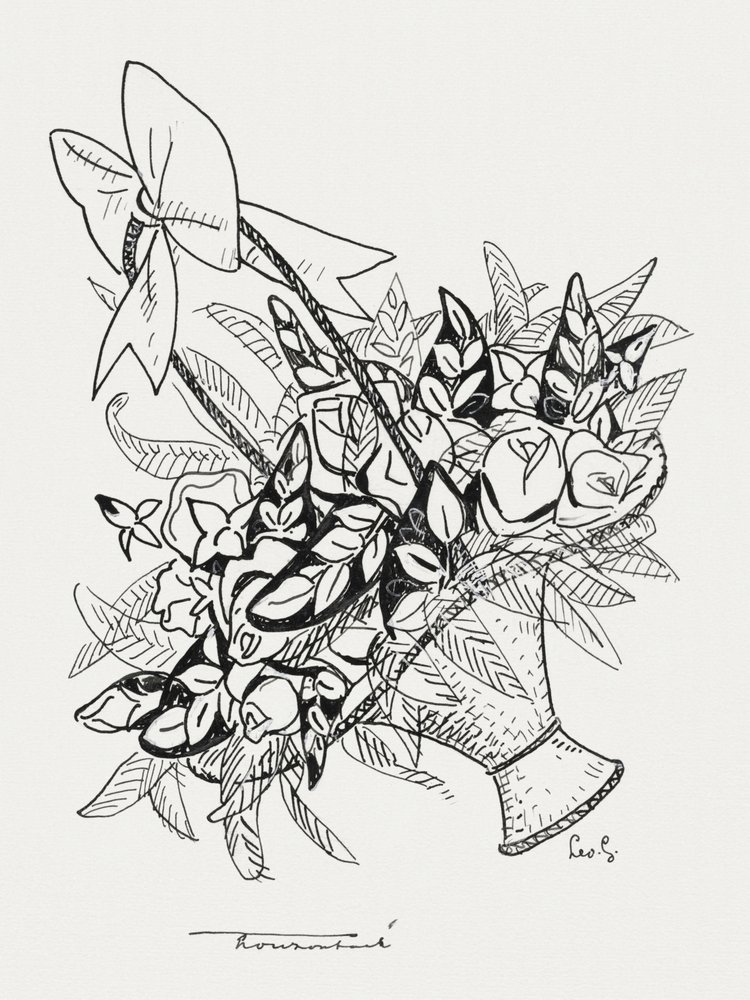 Korg med blommor (ca 1891–1941) av Leo Gestel