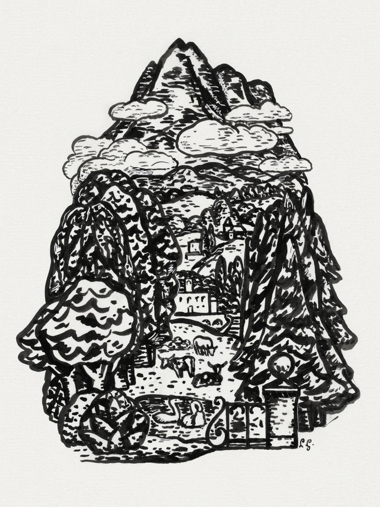 Bergslandskap (ca 1891–1941) av Leo Gestel