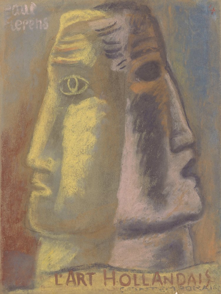Omslagsdesign för Paul Fierens, Lart Hollandais Contemporain 1933 av Leo Gestel