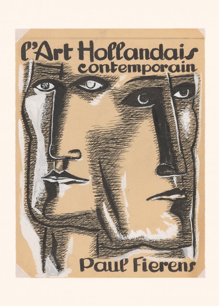 Omslagsdesign till boken L#039;art Hollandais Contemporain 1933 av Leo Gestel