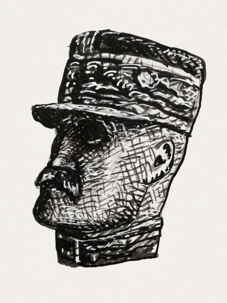 Porträtt av Ferdinand Foch (ca 1891–1941) av Leo Gestel
