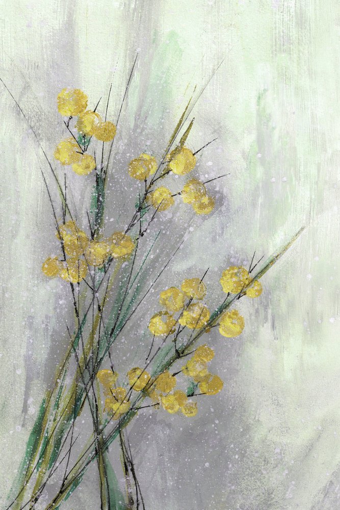 Skira gula botaniska motiv av Lori Ann Folz