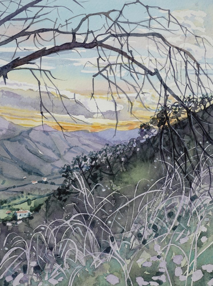 Sunset Mountain Valley av Luisa Millicent