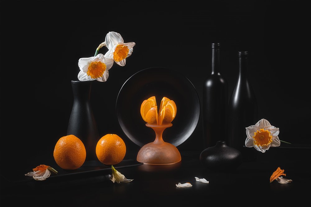 Elegant stilleben med citrusfrukter av Lydia Jacobs