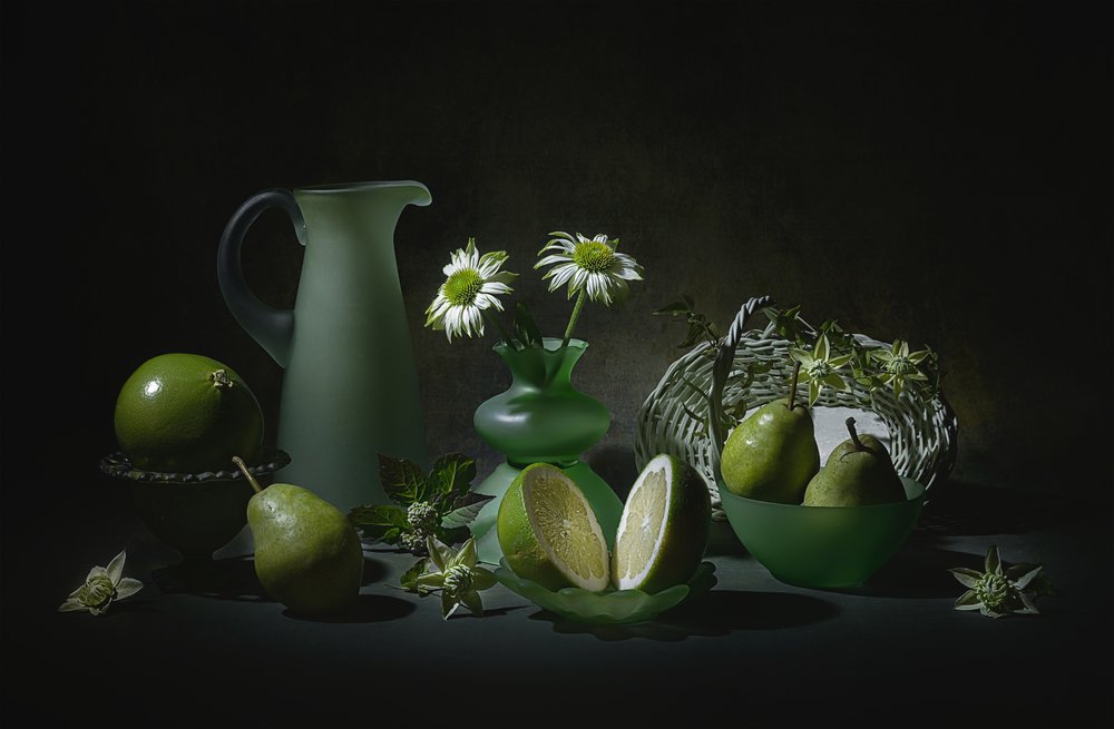 Elegant grönt stilleben av Lydia Jacobs